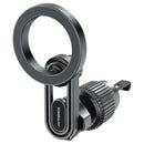 Powerology SnapMount Magsafe Car Holder - Black - ستاند سيارة - فتحة تكييف - مغناطيس - دوران 360 درجه - مناسب لجميع انواع الاجهزة