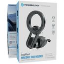 Powerology SnapMount Magsafe Car Holder - Black - ستاند سيارة - فتحة تكييف - مغناطيس - دوران 360 درجه - مناسب لجميع انواع الاجهزة
