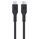 Powerology Ultra-Quick Car Charger 130W with 0.9m/3ft Type-C To Type-C Cable [O]  شاحن ولاعة مع كيبل تايب سي - بوراولجي - 1 منفذ يو اس بي + 2 تايب سي - كفالة 18 شهر