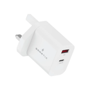 Smartix Premium Power Adapter 20W USB-C PD HCPD20C - White - بلاك شاحن حائط قوه 20 واط - منفذ تايب سي + يو اس بي - كفالة 12 شهر