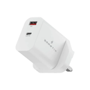 Smartix Premium Power Adapter 20W USB-C PD HCPD20C - White - بلاك شاحن حائط قوه 20 واط - منفذ تايب سي + يو اس بي - كفالة 12 شهر