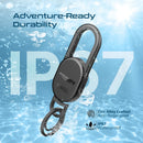 Promate Smart Keychain with Apple Find My Locator Titanium [BO] -  ميدالية مفاتيح مستلزماتكم الشخصية + خاصية تتبع  - معتمدة من ابل - كفالة 12 شهر