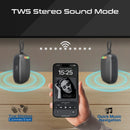 Promate CrystalSound™ 7W High-Definition Wireless Speaker Black [BO]- سماعة سبيكر - بلوتوث - ضد الماء - كفالة 12 شهر
