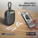 Promate CrystalSound™ 7W High-Definition Wireless Speaker Black [BO]- سماعة سبيكر - بلوتوث - ضد الماء - كفالة 12 شهر