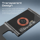 Promate 15W AuraFold-Trio Ultra-Slim Foldable MagSafe Wireless Charger - Black [BO] - ستاند شحن - 3 في 1 خاصية الشحن السريع +شحن الساعة +شحن السماعة - كفالة 12 شهر