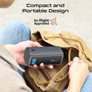 Promate Aluminum Crafted With Retractable USB-C Cable 130W & TFT LCD Screen Power Bank 20000mAh - Black [BO] - بطارية متنقلة - بروميت - قوة 20000 + تايب سي - 1 منفذ تايب سي - 1 منفذ يو اس بي - قوة 130واط - كفالة 12 شهر