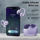 Promate Earbuds AudioFit™ Open Ear Clip On TWS w/ IntelliTouch - Purple [BO] - سماعة بروميت - بلوتوث - كفاله 12 شهر