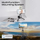 Promate Axon-Ultra All-in-one Magnetic Smartphone Mount with LED Light - BLACK [BO] - حامل مغناطيسي متكامل للهواتف الذكية مع إضاءة - اضاءات مختلفة