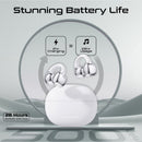Promate Earbuds AudioFit™ Open Ear Clip On TWS w/ IntelliTouch - White [BO] - سماعة بروميت - بلوتوث - كفاله 12 شهر