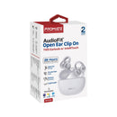 Promate Earbuds AudioFit™ Open Ear Clip On TWS w/ IntelliTouch - White [BO] - سماعة بروميت - بلوتوث - كفاله 12 شهر