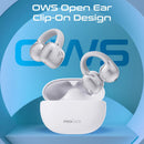 Promate Earbuds AudioFit™ Open Ear Clip On TWS w/ IntelliTouch - White [BO] - سماعة بروميت - بلوتوث - كفاله 12 شهر