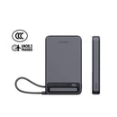 XPower MagNetoPlus Q10 Pro10000mAh 45W PD3.0 QI2 Aluminium Alloy Power Bank with 45W Type-C Cable & Stand CCC Safety - Gray [BO] بطارية متنقلة ماق سيف - قوة 10000 - سلك تايب سي - منفذ تايب سي + شحن ابل واتش - شاشة رقمية - كفالة 24 شهر