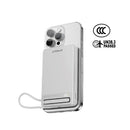 XPower MagNetoPlus Q10 Pro10000mAh 45W PD3.0 QI2 Aluminium Alloy Power Bank with 45W Type-C Cable & Stand CCC Safety - Silver [BO] بطارية متنقلة ماق سيف - قوة 10000 - سلك تايب سي - منفذ تايب سي + شحن ابل واتش - شاشة رقمية - كفالة 24 شهر