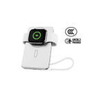 XPower MagNetoPlus Q10 Pro10000mAh 45W PD3.0 QI2 Aluminium Alloy Power Bank with 45W Type-C Cable & Stand CCC Safety - Silver [BO] بطارية متنقلة ماق سيف - قوة 10000 - سلك تايب سي - منفذ تايب سي + شحن ابل واتش - شاشة رقمية - كفالة 24 شهر