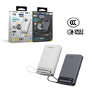 XPower MagNetoPlus Q10 Pro10000mAh 45W PD3.0 QI2 Aluminium Alloy Power Bank with 45W Type-C Cable & Stand CCC Safety - Silver [BO] بطارية متنقلة ماق سيف - قوة 10000 - سلك تايب سي - منفذ تايب سي + شحن ابل واتش - شاشة رقمية - كفالة 24 شهر
