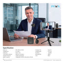 Pawa ClipGo Microphone with Ai Noise Reduction - Black [O] - مايكروفون للتصوير - عدد 2 ميكروفون - منفذ شحن تايب سي + منفذ ايفون - باوا - كفالة 12 شهر