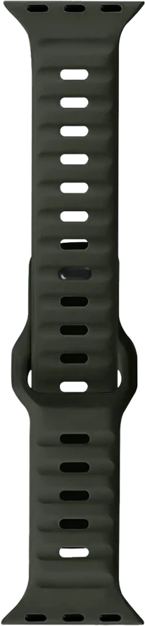 PAWA - Lagos Premium Soft Silicon Straps - Ash Green - سير ساعه أبل واتش