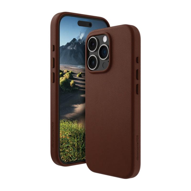 Dbramante Roskilde_2 MagSafe Case for iPhone 16 Pro/16 Pro Max (Dark Tan) [C] كفر حماية عالية - ماق سيف