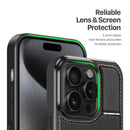 DUX DUCIS Rafi Series Back Cover for iPhone - Black - كفر 3 في 1 - حماية عالية + محفظة + ستاند بالطول والعرض + مغناطيس + ماغ سيف