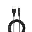 Rocket Braided Cable USB-A to USB-C 1.2M BLACK [H] - سلك شحن تايب سي -روكيت - طول 1.2 سم - كفالة 12 شهر