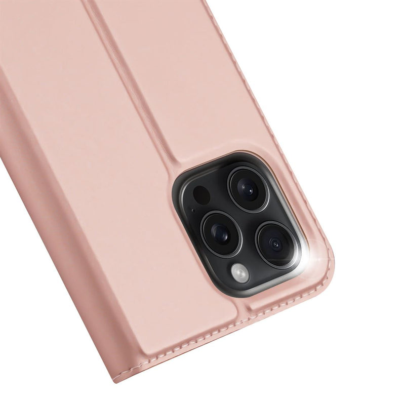 DUX DUCIS Skin Pro Folio Case - Rose Gold - كفر جلد مع محفظة - حماية عالية - ستاند بالعرض