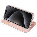 DUX DUCIS Skin Pro Folio Case - Rose Gold - كفر جلد مع محفظة - حماية عالية - ستاند بالعرض