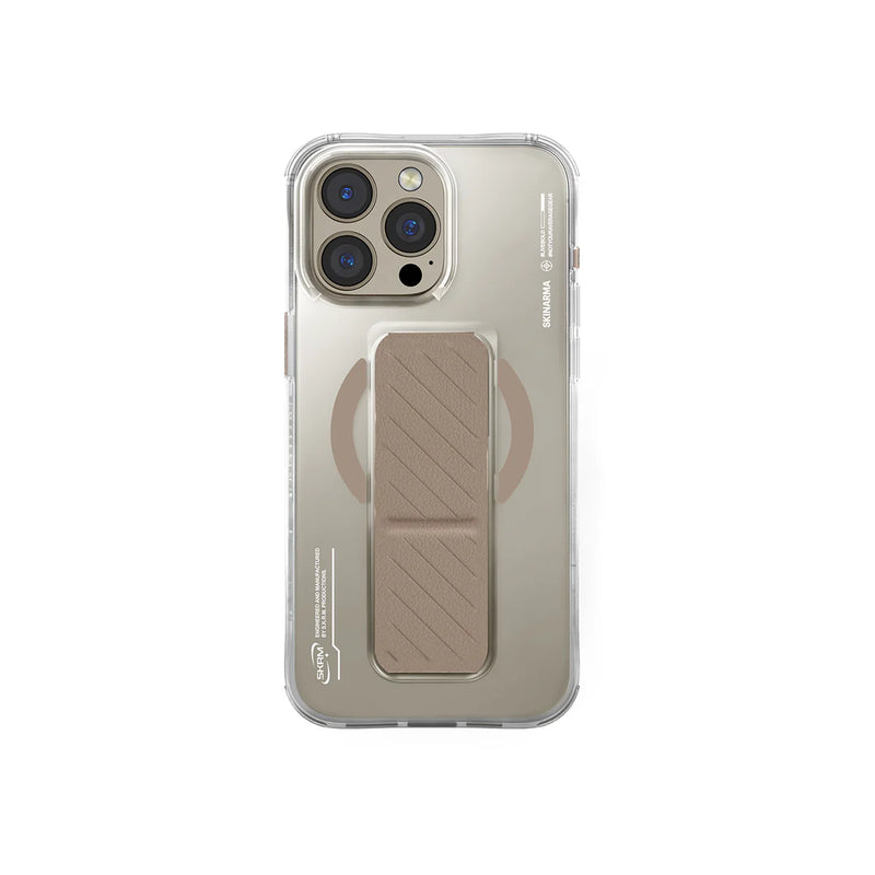 SkinArma AXON Mag-Charge with Grip-Stand for iPhone16 Pro / 16 Pro Max - Desert [B] -  كفر حماية عالية - ماغ سيف - مع مسكة ستاند جانبي ورأسي