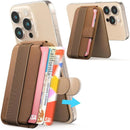 Sinjimoru M-Pull Tab Stand Magsafe Wallet- Brown [V] - مسكة ومحفظة للبطاقات وستاند - ماغ سيف مغناطيس - لاجهزة الايفون