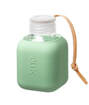 Squireme Y2 Glass Bottle with Silicone Sleeve 370 ml (Mint Green)[C] - مطارة حافظه للحرارة والبرودة
