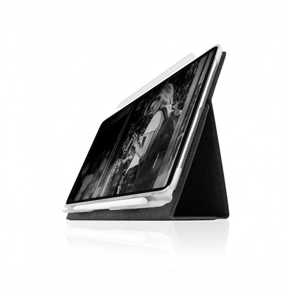 STM Atlas Slim Folio Case for iPad Pro 11 (Charcoal) [C] - كفر ايباد - ستاند - مع مكان للقلم