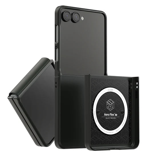 Samsung Z Flip7 Araree Aero Flex Magsafe Case - Black [BU] - كفر سامسونج  - حماية عالية - ماغ سيف