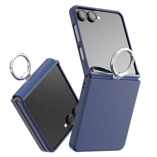 Samsung Z Flip7 Araree Aero Flex Ring Case - Navy [BU] - كفر سامسونج  - حماية عالية - ماسكه خاتم