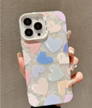 Transparent Anti Drop Tpu Pained Love Herat  - كفر مع خيط علاقة