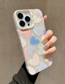 Transparent Anti Drop Tpu Pained Love Herat  - كفر مع خيط علاقة