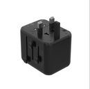 Porodo Dual USB-A Universal Travel Adapter  [O] - شاحن حائط دولي - لجميع دول العالم - منفذين للشحن الذكي والسريع - قوة 12 واط - كفالة 12 شهر