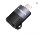 Porodo USB-C | OTG TF Card Reader-Black [O] - وصلة تايب سي - لنقل البيانات - من الميموري كارد - بورودو