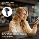 Promate SERIX 6-Mic Hybrid ANC|ENC Smart App Controlled TWS Earbuds w/ Wireless Charging - Black [BO] - سماعة بروميت - بلوتوث + عزل صوتي - كفاله 12 شهر