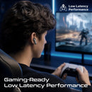 Promate SERIX 6-Mic Hybrid ANC|ENC Smart App Controlled TWS Earbuds w/ Wireless Charging - Black [BO] - سماعة بروميت - بلوتوث + عزل صوتي - كفاله 12 شهر