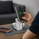 Smartix AirDock 3 in 1 Dock + Detachable 10000 mah Power Bank - White [SM] - ستاند شحن - 3 في 1 خاصية الشحن السريع + باور بنك بقوة 10000 ملي امبير + الساعة + السماعة - كفالة 12 شهر