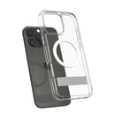 Spigen Slim Armor Essential S MagFit Case for iPhone 16 Pro /16 Pro Max - Crystal Clear [C] -  كفر حماية عالية  -  شفاف مع ماغ سيف + استاند