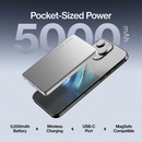 Statik MagSafe Power Bank with Semi-Solid Electrolyte Technology V2 5000mAh White [V] - بطارية متنقلة ماغ سيف نحيفة + شحن سماعة ابل - منفذ تايب سي - سعة 5000 ملي أمبير - كفالة 24 شهر
