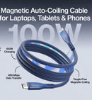 Statik MagStack Pro Magnetic 100w USB-C to C Cable 0.90C Navy [V] سلك شحن  تايب سي - الى تايب سي - طول0.90 سنتم