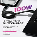 Statik MagStack Slim Pro Cable USB-C to USB-C 1M Black [V] سلك شحن  تايب سي - الى تايب سي - طول 1 متر