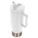Fifty Fifty Insulated Mug 887ML (White) [C] - مطارة حافظة للحرارة + عود + مسكه