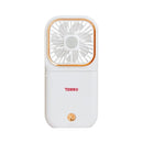 Torrii Cool + Bolt Foldable Neck Fan with 3000mAh Powerbank White [BU] - باور بنك - قوة 3000 + مروحة صغيرة + ستراب علاقة - 3 سرعات مختلفة - توري -  كفالة 12 شهر