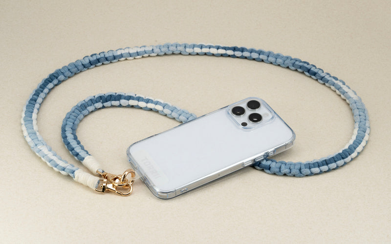 Torrii Knotty Braided Crossbody Strap – Gradient Blue - خيط علاقة - من توري - يمكنكم اختيار مع كفر او بدون كفر فقط خيط علاقة
