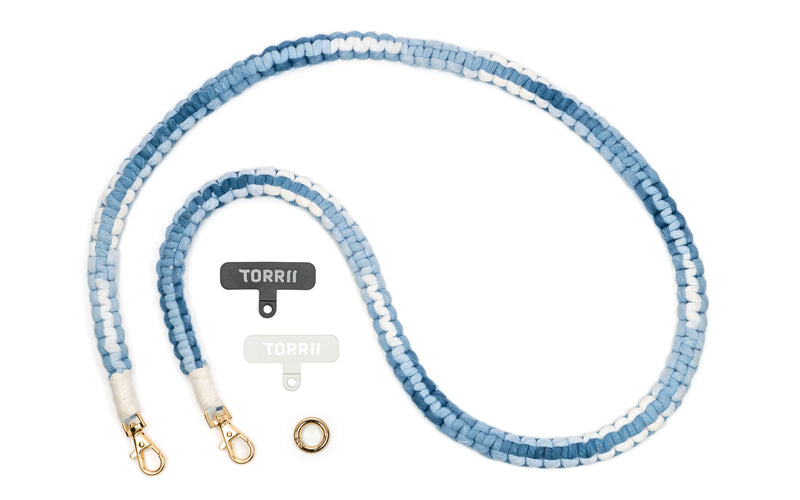 Torrii Knotty Braided Crossbody Strap – Gradient Blue - خيط علاقة - من توري - يمكنكم اختيار مع كفر او بدون كفر فقط خيط علاقة