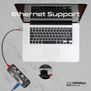 Promate 8-in 1 100W Multiport USB-C Hub [BO] - وصلة تايب سي - 8 في 1 - لاجهزة الايباد برو والماك بوك - متعددة الاستخدام - كفالة 12 شهر