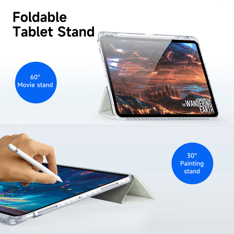 Dux Ducis Unid iPad Case - (With Apple Pencil Holder & Auto Sleep Wake) - Blue - كفر ايباد حماية عالية - مكان للقلم - اكثر من وضعية للاستاند