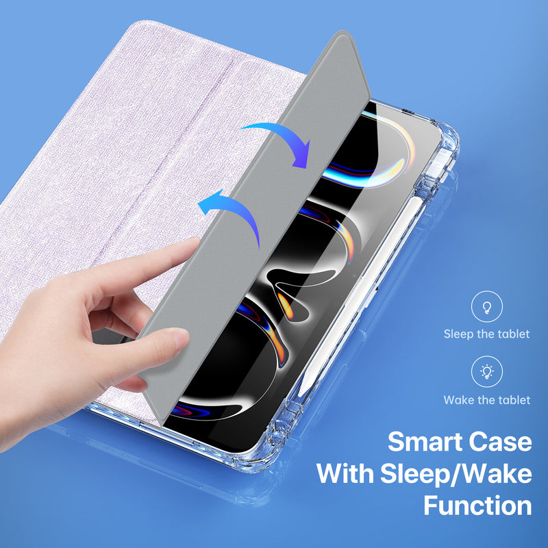 Dux Ducis Unid iPad Case - (With Apple Pencil Holder & Auto Sleep Wake) - Blue - كفر ايباد حماية عالية - مكان للقلم - اكثر من وضعية للاستاند